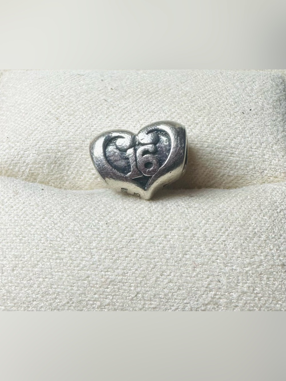 Chamilia 925 Sterling Silver “16” Heart Charm | Sweet 16